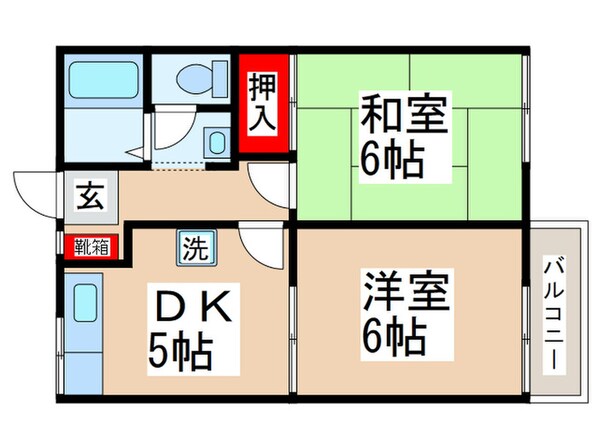 ラフォ－レ国立Ｂの物件間取画像